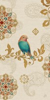 Bird Rainbow Blue Panel Fine Art Print