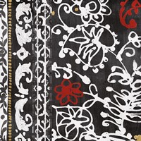 Bali Tapestry I BW Framed Print