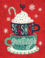 Festive Holiday Cocoa Seasons Greetings Fine Art Print