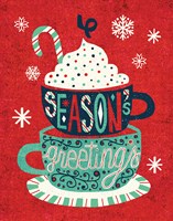 Festive Holiday Cocoa Seasons Greetings Fine Art Print