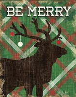 Simple Living Holiday Elk Framed Print