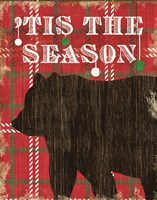 Simple Living Holiday Bear Framed Print