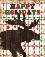 Simple Living Holiday Moose Framed Print