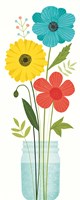 Seaside Bouquet V Mason Jar no Word Fine Art Print