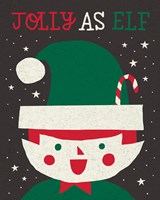 Jolly Holiday Elf Fine Art Print