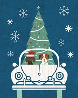 Holiday on Wheels XIII Navy Fine Art Print