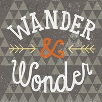 Mod Triangles Wander and Wonder Retro Framed Print