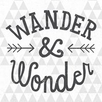 Mod Triangles Wander and Wonder Framed Print