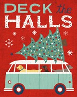 Holiday on Wheels Red IV Fine Art Print