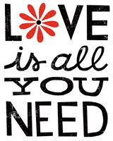 Inspiration Love II Red Flowers Fine Art Print