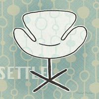 Retro Chair IV Settle Framed Print
