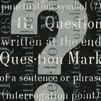 Punctuated Text IV Framed Print