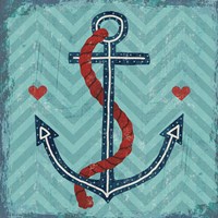 Nautical Love Anchor Framed Print