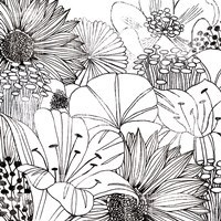 Contemporary Garden I Black and White Fine Art Print