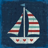 Nautical Love Sail Boat Framed Print