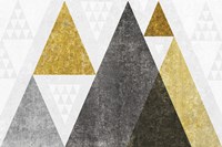 Mod Triangles I Gold Framed Print