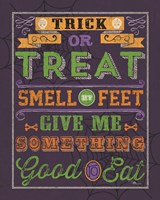 Halloween Talk I Color Purple Framed Print