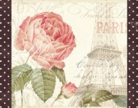 La Vie En Rose I with Border Fine Art Print