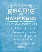 Life Recipes IV Blue Fine Art Print