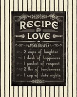 Life Recipies I Border Fine Art Print