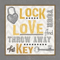 Lock Your Love I Framed Print