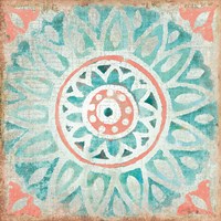 Ocean Tales Tile VII Coral Fine Art Print