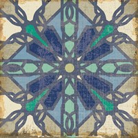 Santorini Tile IV Framed Print