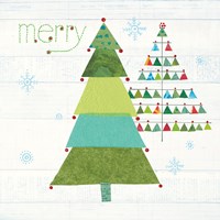 Christmas Patchwork I Framed Print