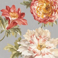 Mixed Floral IV Crop II Gray II Fine Art Print