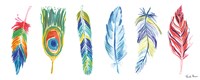 Rainbow Feathers I Framed Print