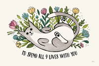 Purrfect Garden I Fine Art Print