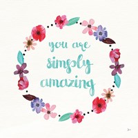 Simply Amazing I Blue and Blush Fine Art Print