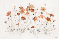 Wildflowers I Orange Fine Art Print