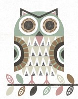 Folk Lodge Owl v2 Hygge Fine Art Print