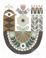 Folk Lodge Bird Hygge Fine Art Print