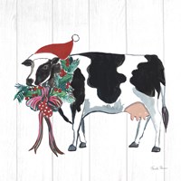 Holiday Farm Animals IV Fine Art Print