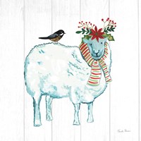 Holiday Farm Animals III Framed Print