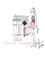 French Chic II Pink on White Fine Art Print