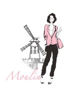 French Chic IV Pink on White Fine Art Print