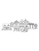 Nordic Village II Vertical Fine Art Print