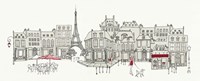 World Cafe II Paris Red Fine Art Print