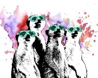 Hip Family Portrait - Aqua Glasses Fine Art Print