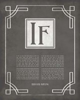 If by Rudyard Kipling - Ornamental Border Gray Fine Art Print