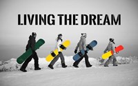 Living The Dream - Pop Of Color Snowboards Fine Art Print