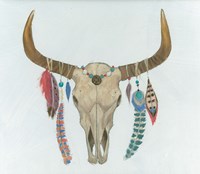 Bohemian Rising I on White Fine Art Print