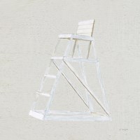 Serene Seaside II Tan Framed Print