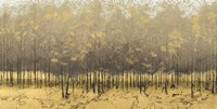 Golden Trees III Taupe Fine Art Print