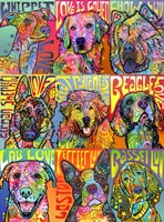 Nine Up of Dogs Fine Art Print