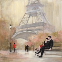 Romantic Paris I Red Jacket Fine Art Print