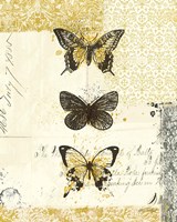 Golden Bees n Butterflies No 2 Framed Print